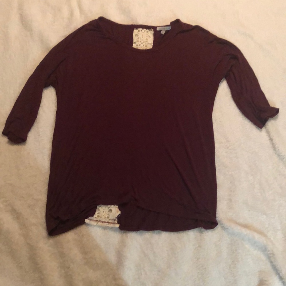 Red shirt with design on back